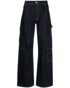 Прямые джинсы с завышенной талией, синий Halfboy