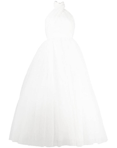 Платье из тюля с вырезом халтер, белый Giambattista valli