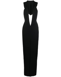 Платье с V-образным вырезом и капюшоном, черный Mônot