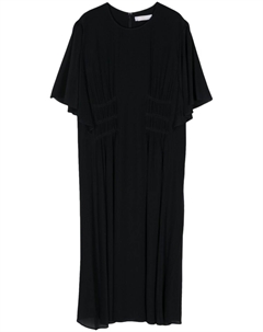 Шелковое платье со сборками, синий Chloe