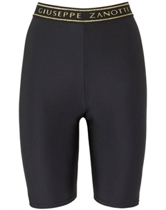 Шорты с завышенной талией и логотипом, черный Giuseppe zanotti