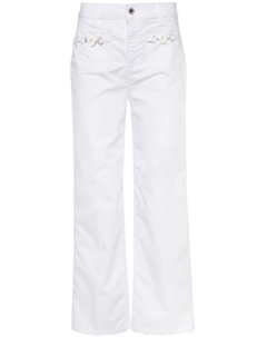 Укороченные расклешенные брюки, белый Liu jo
