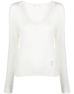 Джемпер с логотипом, белый Liu jo