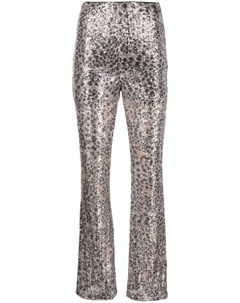 Прямые брюки с пайетками, нейтральный цвет Liu jo