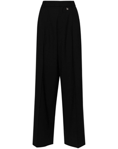 Шерстяные брюки с завышенной талией, черный Giuseppe di morabito