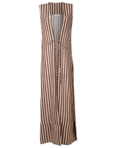 Платье макси в полоску, коричневый Amir slama