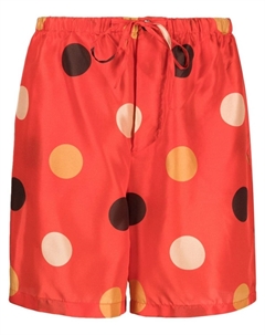 Шорты в горох с кулиской, красный Aspesi
