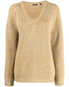 Джемпер из необработанной шерсти с V-образным вырезом, желтый Aspesi