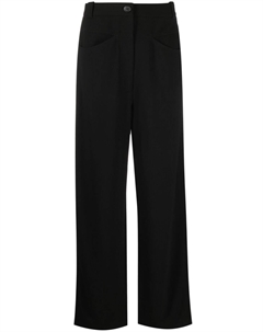 Прямые брюки с завышенной талией, черный Khaite