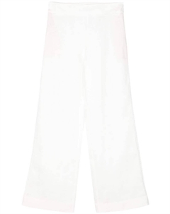 Прямые брюки с вышивкой, белый Ermanno scervino