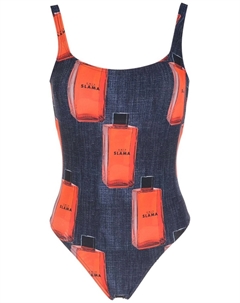 Купальник с логотипом, синий Amir slama