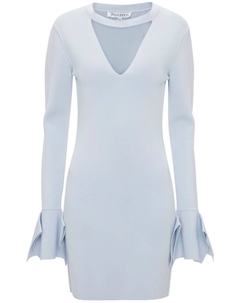 Платье мини с оборками и вырезами, синий Jw anderson