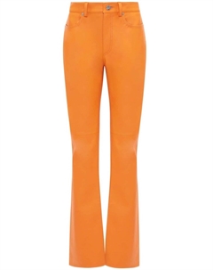 Кожаные брюки bootcut, оранжевый Jw anderson