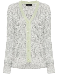 Кардиган рыхлой вязки с контрастной отделкой, белый Fabiana filippi