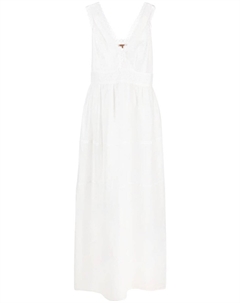 Платье макси с кружевом, белый Ermanno scervino