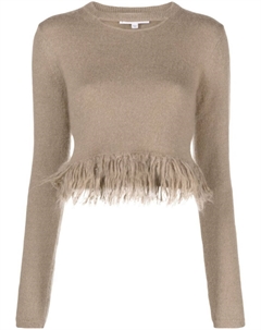 Укороченный джемпер с бахромой, коричневый Jw anderson