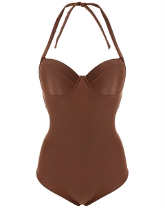 Однотонный купальник, коричневый Amir slama