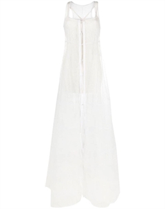 Платье La robe Dentelle с прозрачными вставками, белый Jacquemus