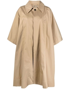 Однобортный тренч, нейтральный цвет Mm6 maison margiela