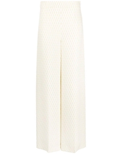 Брюки Alane с геометричным принтом и завышенной талией, белый Joseph