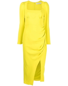 Платье миди со сборками, зеленый Self-portrait