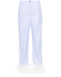 Прямые брюки в тонкую полоску, синий Miu miu