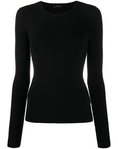 Джемпер с круглым вырезом и длинными рукавами, черный Joseph