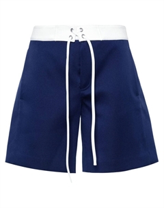 Шорты с нашивкой-логотипом, синий Miu miu