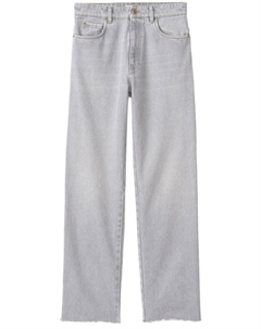 Прямые джинсы средней посадки, серый Miu miu