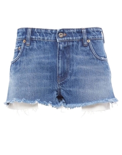 Короткие джинсовые шорты с заниженной талией, синий Miu miu