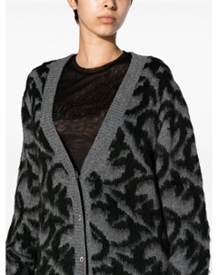 Кардиган вязки интарсия, серый Pinko