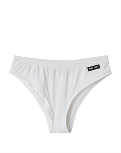 Трусы-брифы с нашивкой-логотипом, белый Miu miu