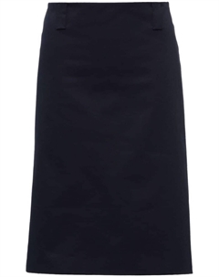 Юбка прямого кроя с логотипом, синий Miu miu