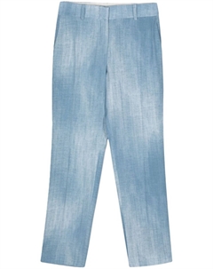 Брюки строгого кроя со складками, синий Ermanno scervino