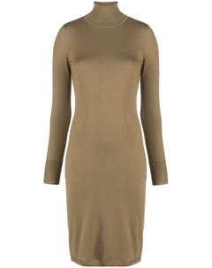 Трикотажное платье миди с высоким воротником, коричневый Joseph