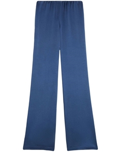 Атласные брюки с завышенной талией, синий Ami paris
