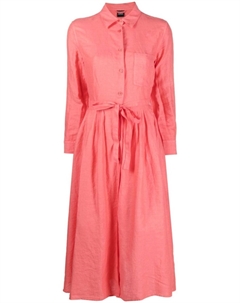 Платье-рубашка миди с длинными рукавами, розовый Aspesi