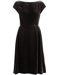 Бархатное платье с рукавами кап, серый Aspesi