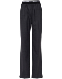 Брюки Glen в клетку, серый Miu miu