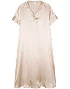 Шелковое платье миди, нейтральный цвет Eleventy