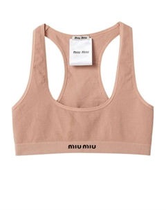 Бесшовный спортивный бюстгальтер, розовый Miu miu