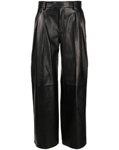 Брюки широкого кроя со складками, черный Alexander wang