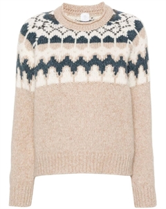 Джемпер с узором вязки интарсия, нейтральный цвет Eleventy