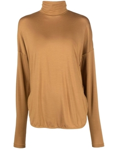 Топ с высоким воротником и длинными рукавами, коричневый Eleventy