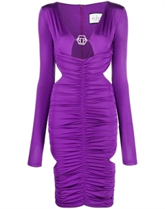 Платье миди с логотипом, фиолетовый Philipp plein