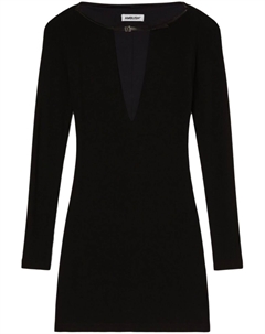 Платье мини с V-образным вырезом, черный Ambush