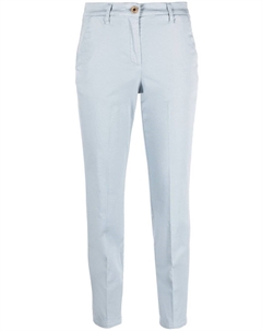 Jacob Cohën укороченные брюки с вышитым логотипом, синий Jacob cohen