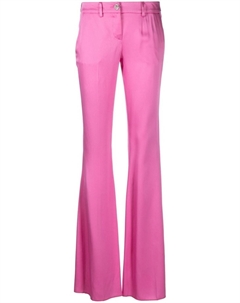 Расклешенные атласные брюки, розовый Philipp plein