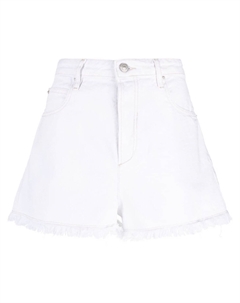 Джинсовые шорты Lesia с бахромой, белый Isabel marant