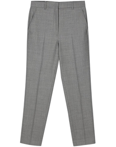 Брюки строгого кроя со складками, серый Incotex